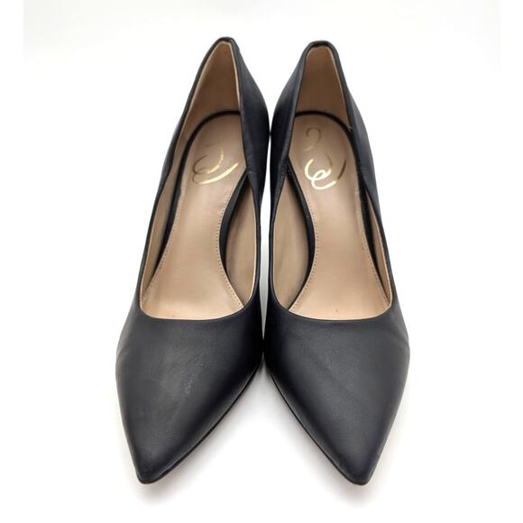 Sam Edelman Hazel Pointed Toe Heel Pumps Women's Leather Black US7 EU37.5 - Picture 2 of 14